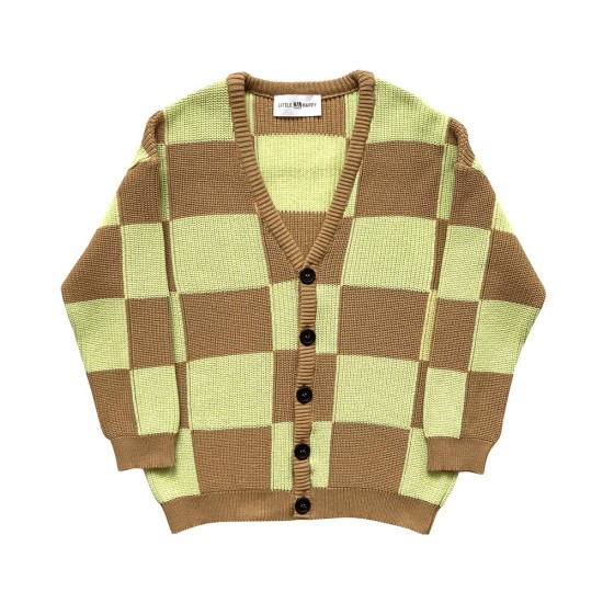 Checkerboard  Knit cardigan
