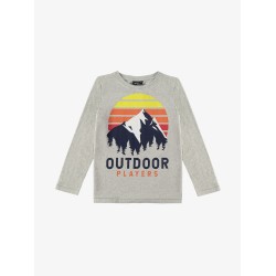 Slogan Tee - Size : (2) - Colour : (Melange)