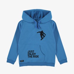 Snowboader Big Hoodie - Size : (2) - Colour : (Blue)