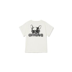Soft Ohana Dog T-shirt  White - Size : (12)