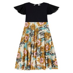 Hawaii Cape Dress  Flower Print - Size : (12)