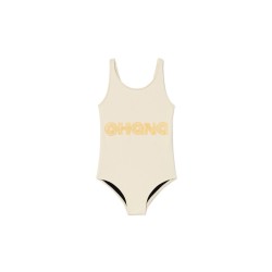 Ohana Bathing Suit  Cream- سباحه ملابس - Size : (2-3)