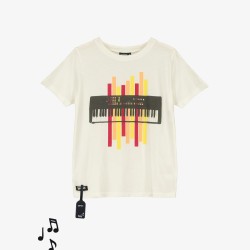 PIANO SOUND TEE   CRU - Size : (2)