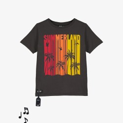 SUMMER PALMS SOUND TEE  ASPHALT - Size : (2)