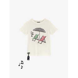 SIESTA SOUND TEE  CRU - Size : (2)