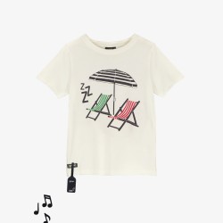 SIESTA SOUND TEE  CRU - Size : (2)