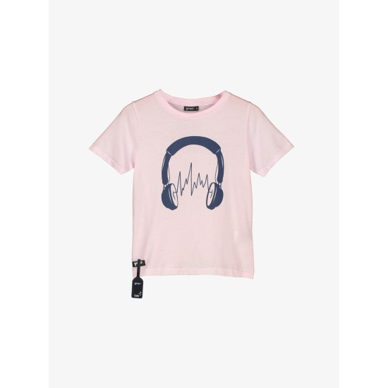 HEADPHONES SOUND TEE  ROSE