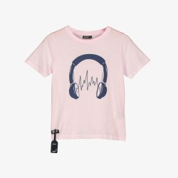 HEADPHONES SOUND TEE  ROSE - Size : (6)