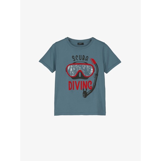 SCUBA TEXTURED TEE  BLUE