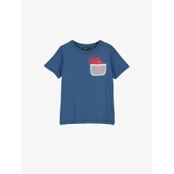 CRAB MESH POCKET TEE  NAVY - Size : (6)