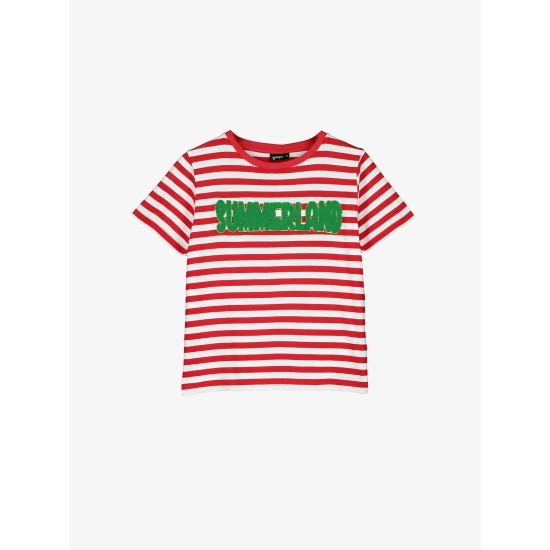 SUMMERLAND STRIPED TEE  RED STRIPES