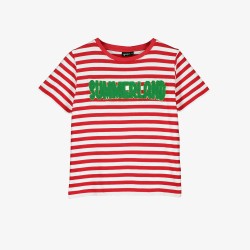 SUMMERLAND STRIPED TEE  RED STRIPES - Size : (6)