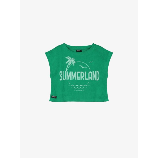 TOWEL CROP TEE GREEN