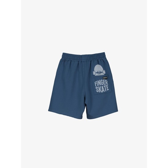 FINGER SKATE SHORTS  NAVY PLUSH