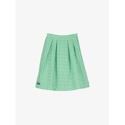 GINGHAM MIDI SKIRT  GREEN - Size : (6)