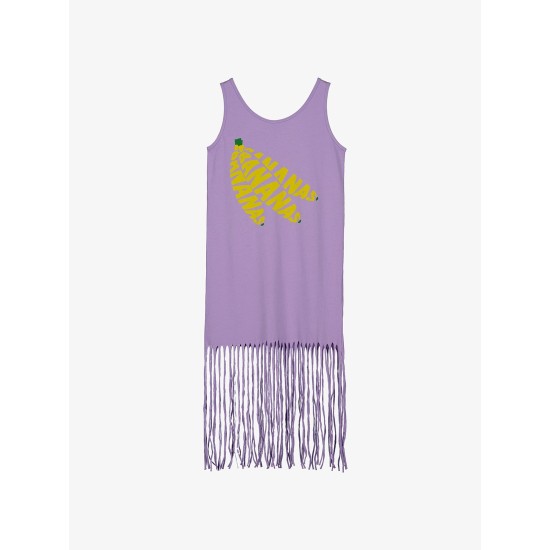 BANANAS FRINGED DRESS PURPLE
