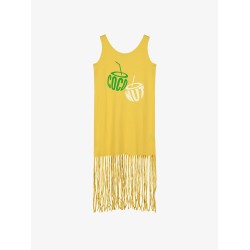 COCONUT FRINGED DRESS YELLOW - Size : (4)