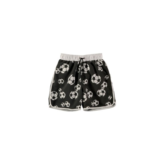 SOCCER BALLS RETRO SWIM SHORT  ASPHALT