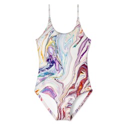 Marble Ice Cream Bathing suit- سباحه ملابس - Size : (4)