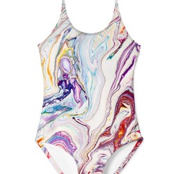 Marble Ice Cream Bathing suit- سباحه ملابس - Size : (4)