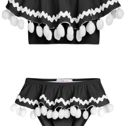 Black Bikini- سباحه ملابس - Size : (6)