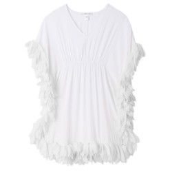 White Cover-Up with Petals - Size : (4)