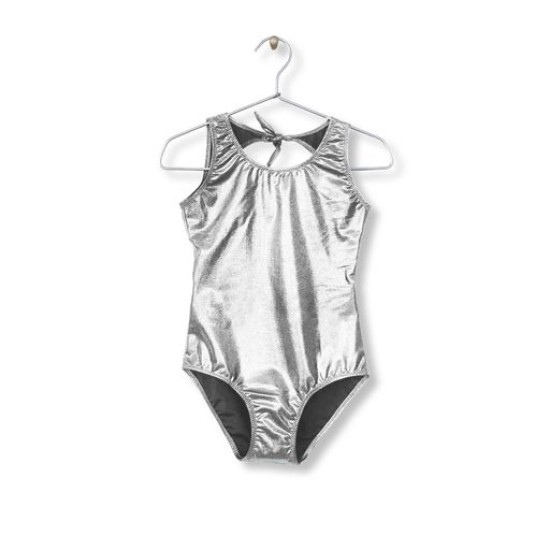 Metallic swimsuit Silver- سباحه ملابس