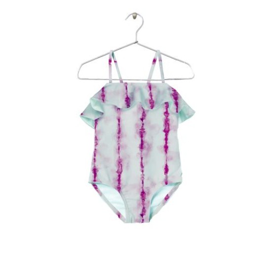 TIE DYE swimsuit   Blue- سباحه ملابس