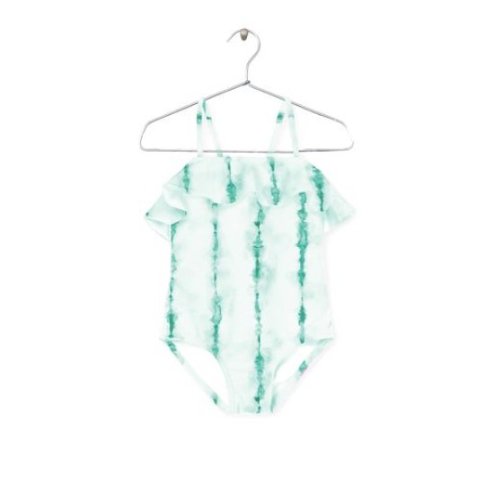 TIE DYE swimsuit    Green- سباحه ملابس
