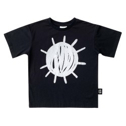 SUN IS OUT Skate T-shirt  Black - Size : (2-3)
