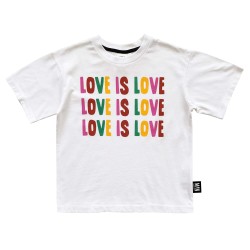 LOVE IS LOVE Skate T-shirt  White - Size : (2-3)