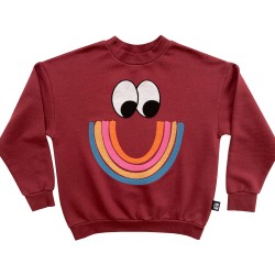 HAPPY RAINBOW Sweatshirt  Rio Red - Size : (2-3)