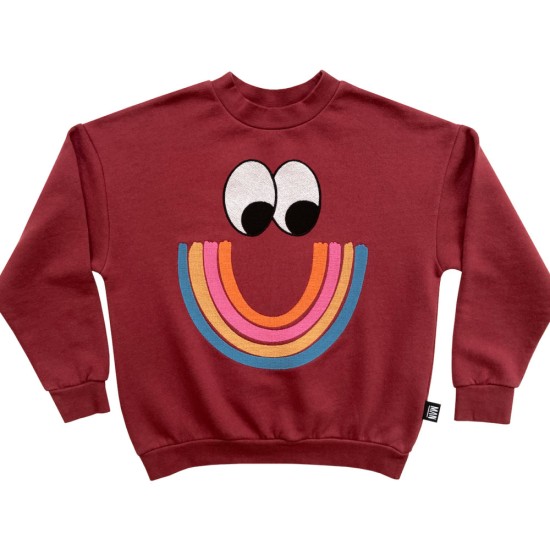 HAPPY RAINBOW Sweatshirt  Rio Red