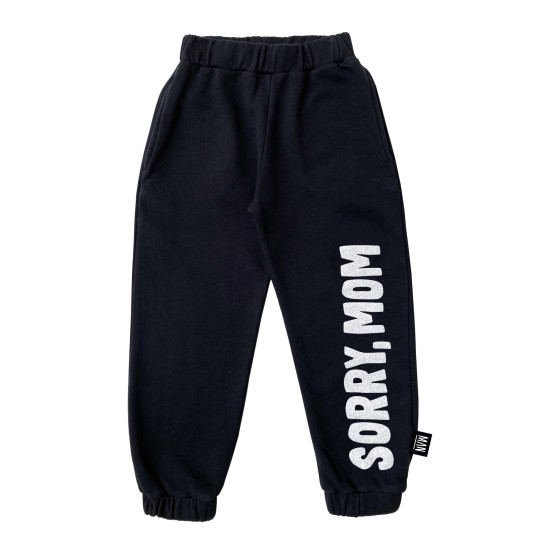 SORRY MOM Jogging Pants  Black