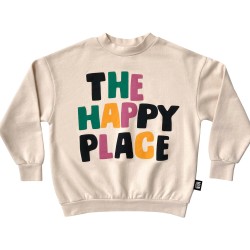 THE HAPPY PLACE Sweatshirt  Sandshell - Size : (2-3)