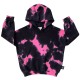 SHOCKING PINK TIE DYE Hoodie  Black