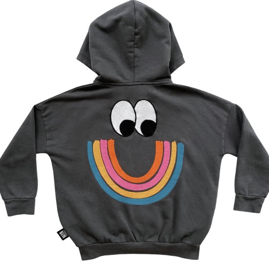 HAPPY RAINBOW Hoodie Jacket  Asphalt