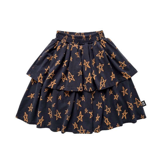 STAR Layered Skirt  Dark Blue
