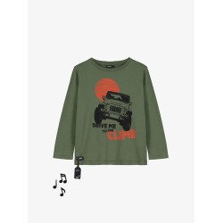 4X4 Sound Tee  dark green - Size : (6)