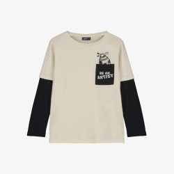 Graffiti Pocket Tee  Chalk - Size : (6)