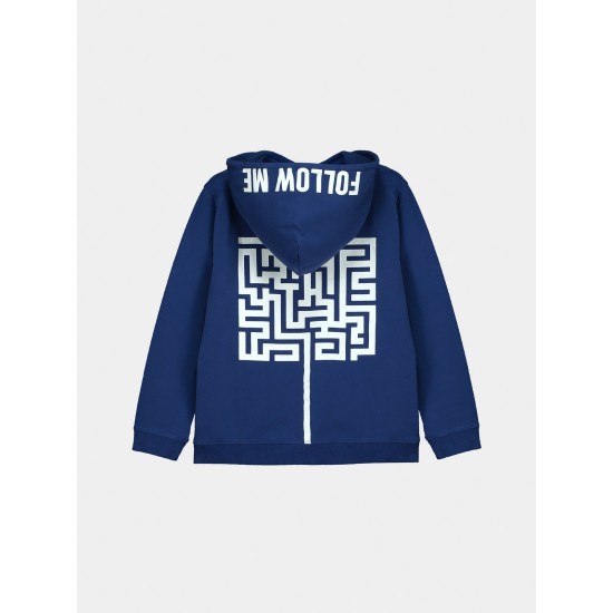 Labyrinth Big Hoodie  Klein