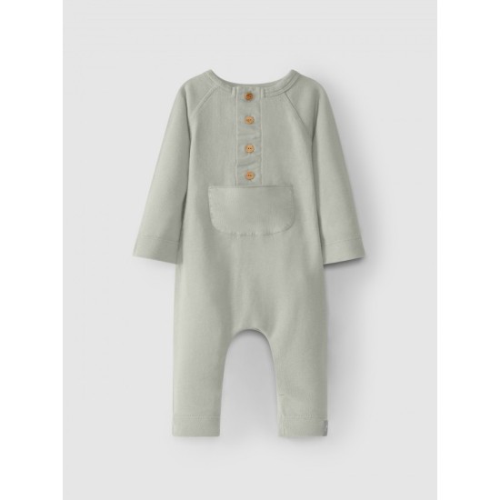Romper Carded jersey w/pocket mint blu