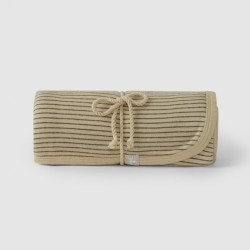 Blanket Printed in Organic cotton Risca Areia - Size : (Uniq)