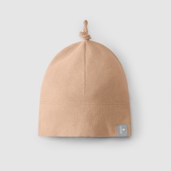 Beanie with knot Nude - Size : (3/6M)