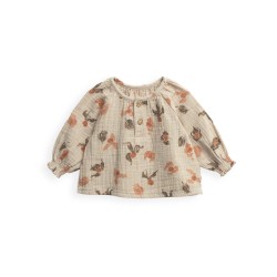 Printed Woven Shirt  Susana Melange - Size : (12M)
