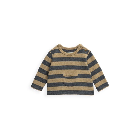 Striped Jersey Sweater  Nature Melange