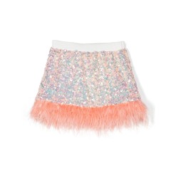 Embellished squinned skirtPeach - Size : (2)
