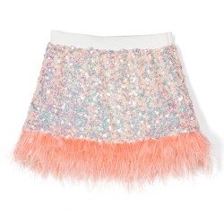 Embellished squinned skirtPeach - Size : (2)