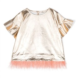 Embellished topGold - Size : (2)