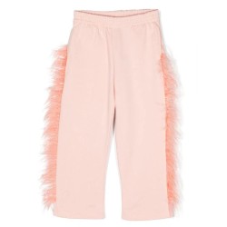 Embellished Straight leg track pantsPeach - Size : (2)